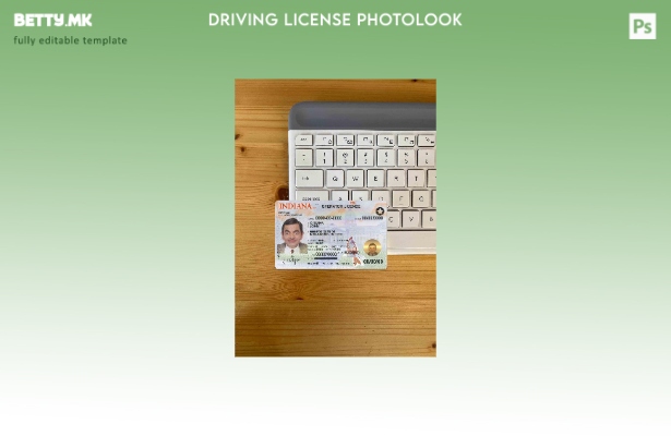 Модерен стил на САД Индијана шаблон за возачка (оператор) во формат PSD ( – сега